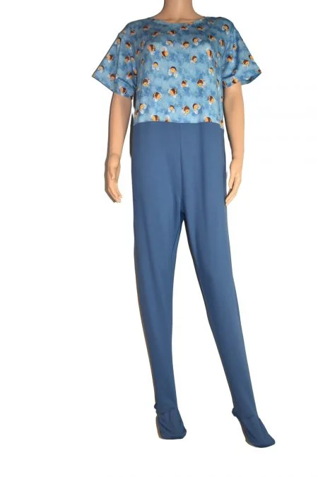 Pyjama/jumpy/hansop met voet - blauw