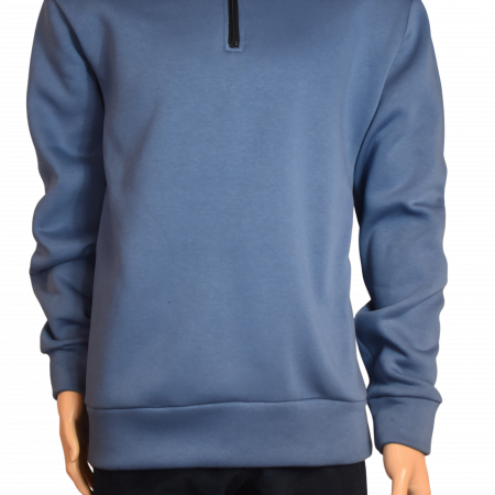 Sweater-trui met korte rits tot maat 8 XL