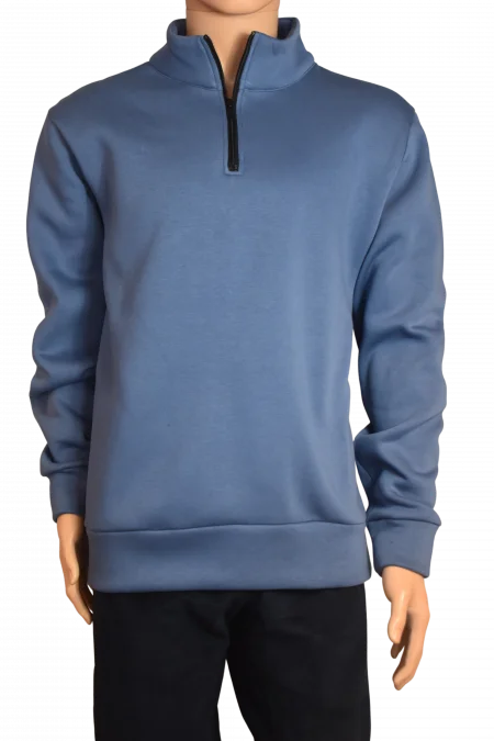 Sweater-trui met korte rits tot maat 8 XL