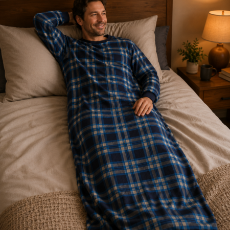 Slaapzak grote maten-Flanel- Slaapkleding volwassenen -rustige nachten-smeer en uitkleedgedrag- aangename en betere slaap-Gozz4all.com