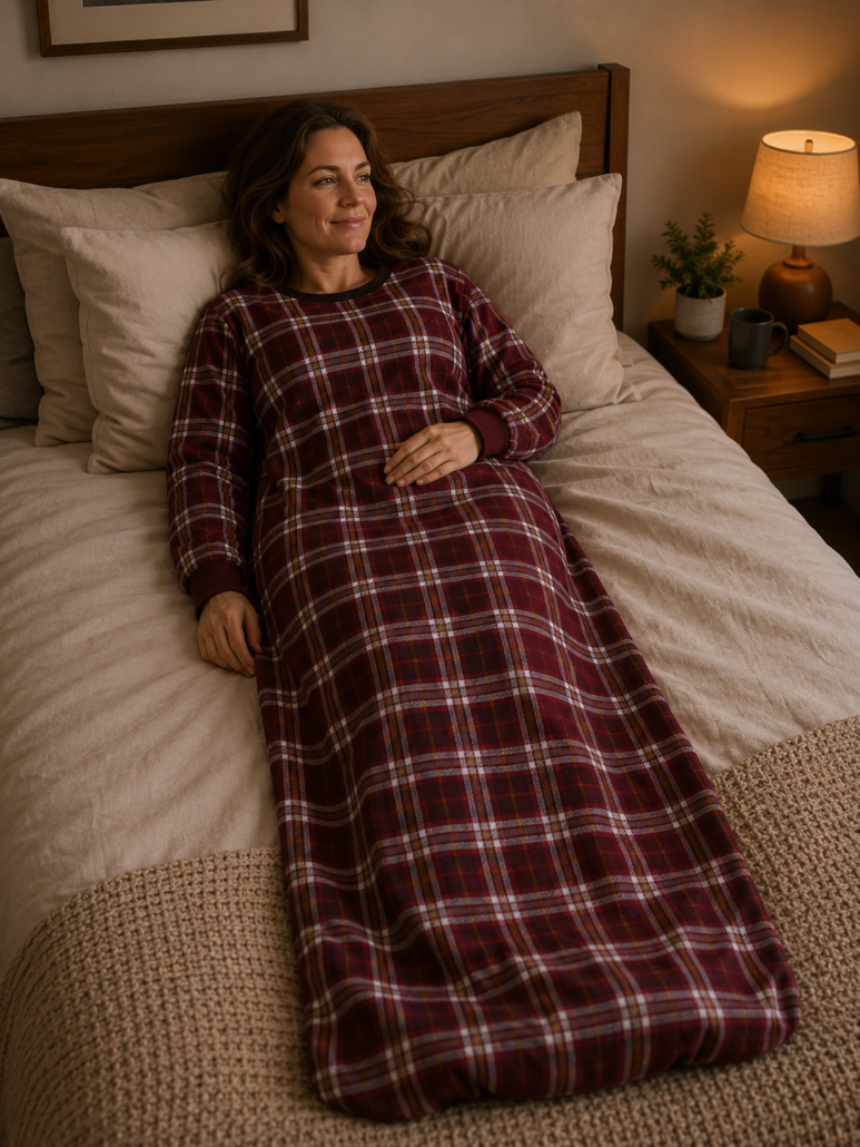 Slaapzak grote maten-Flanel- Slaapkleding volwassenen