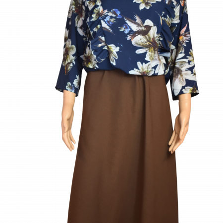 Rok dames lang Chocola - tot 5 XL