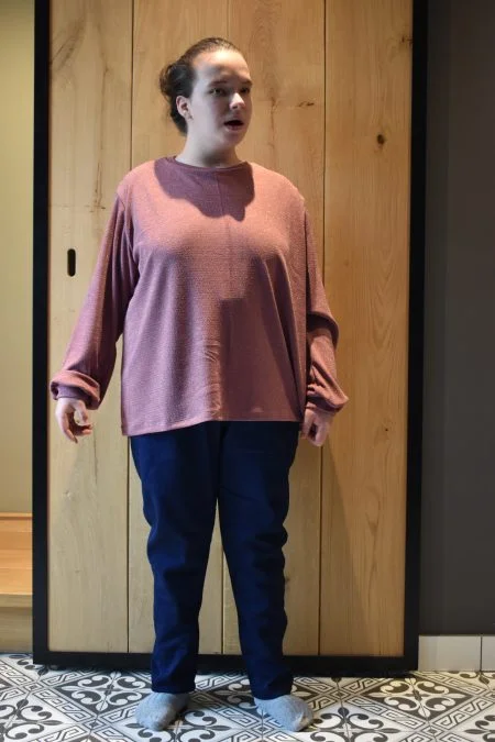 Huispak-Hansop-jumpy-grote maten-Oud roze-jeans - Afbeelding 3