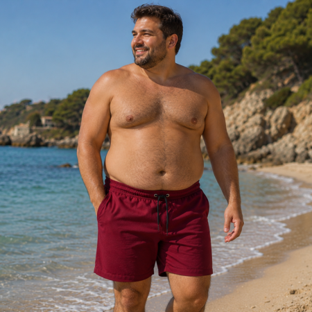 Incontinentie Zwembroek Heren | Comfortabele Zwemshort Bordeaux