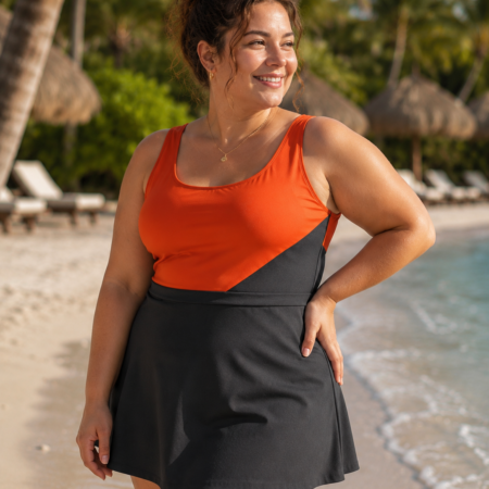 Plus size incontinentie zwemjurkje