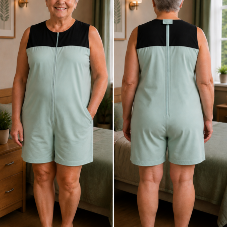 Mintgroene verstevigde hansop met zwarte Cordura bovenzijde en lange rugrits