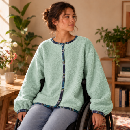 Mint teddy vest voor dames met ruime pasvorm