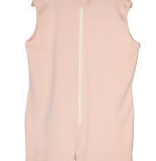 Body/romper met korte pijp-hansop-unisex zacht roze. Kan ook als onderkleding. Gozz4all- aangepaste kleding-smeer en plukgedrag- uitkleedgedrag- unisex