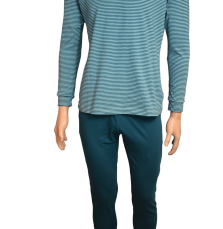 Heren pyjama-knoop&streep-grote maten-2delig-lange of korte mouw