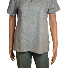 Dames-pyjama-grote-maten-mint&stip