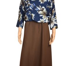 Rok dames lang Chocola - tot 5 XL