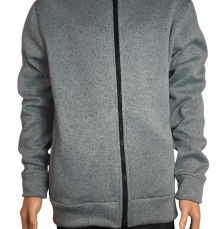 Cardigan full zip up to size 8 XL grey knitted