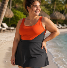 Plus size incontinentie zwemjurkje
